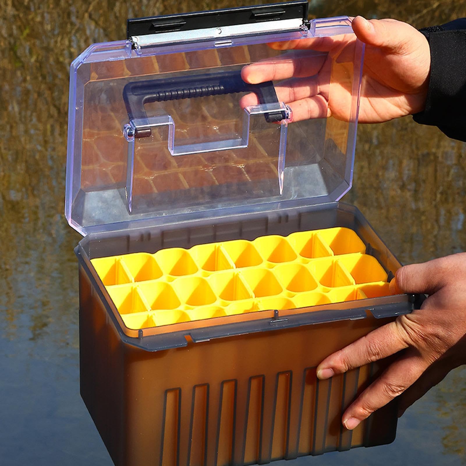 Cebo Organizador Pesca | de almacenamiento portátil con transparente