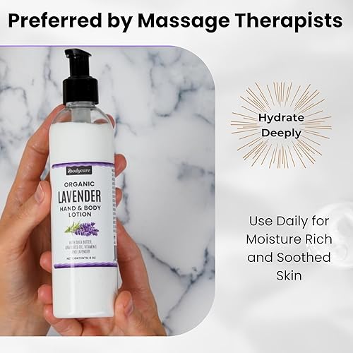 Miniatura 5 de Loción de masaje de lavanda hidratante corporal con manteca de karité orgánica y aceite de semilla de uva, vegano, ideal para terapia de masaje,