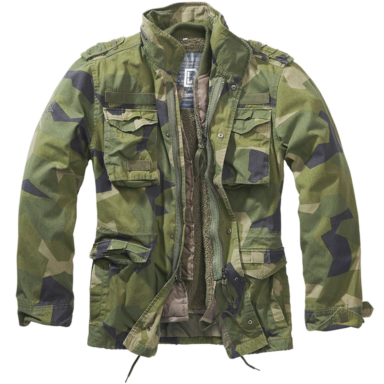Men's M-65 Premium All-Season Everyday Outdoor Field Jacket with Removable Lining &amp; Concealed Hood
