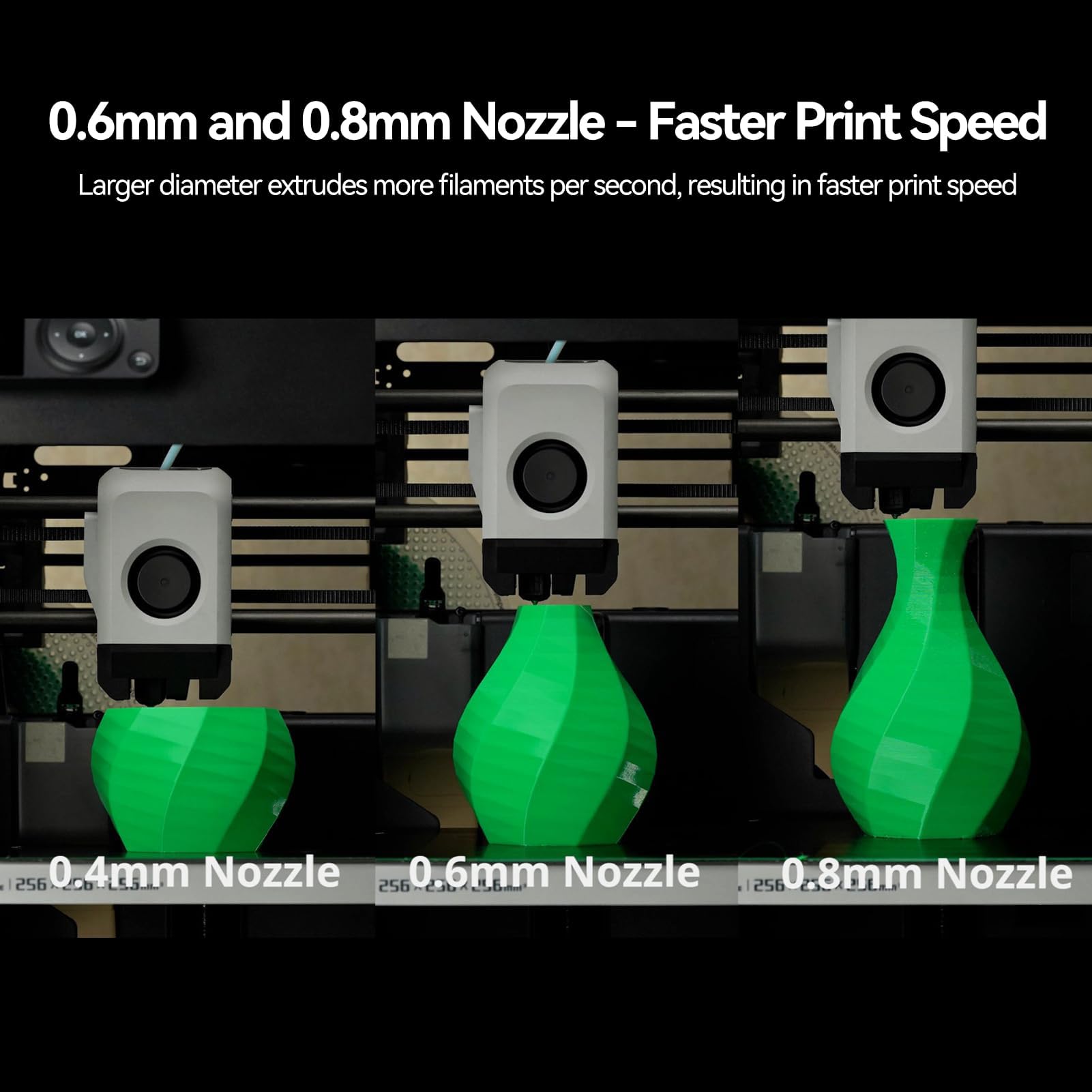 Bambu Lab A1 Mini - Kit Hotend de acero inoxidable A1 con boquilla de acero endurecido de 0,4 mm, extremo caliente extrusor de metal, reemplazo de bloque de calefacción
