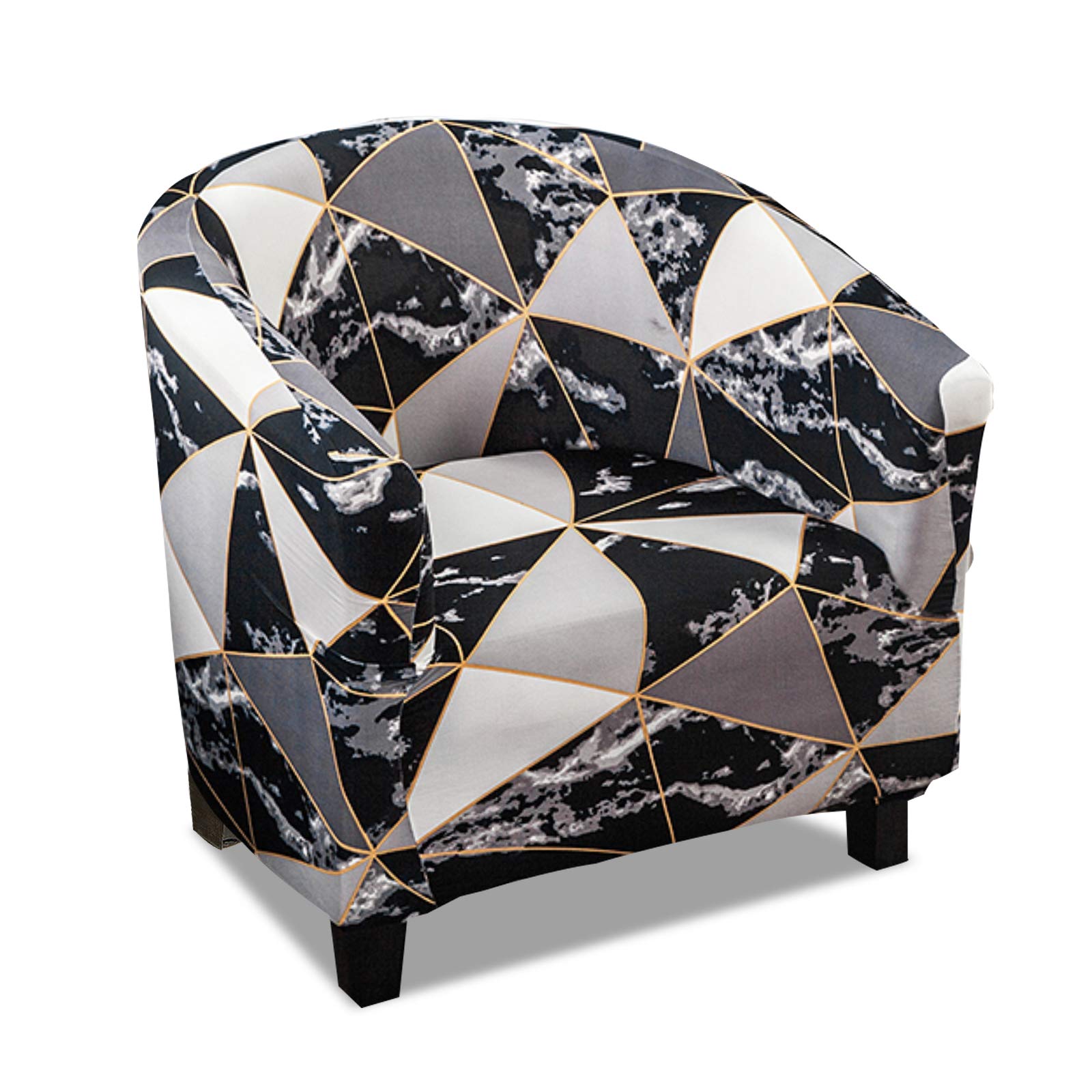 Meigeh Copripoltrona Chesterfield Elasticizzato Copripoltrona 1 Posto Velluto Fodere per Sedie da Tullsta 2 Pezzi Copripoltrona Cocktail Club Grigio Chiaro