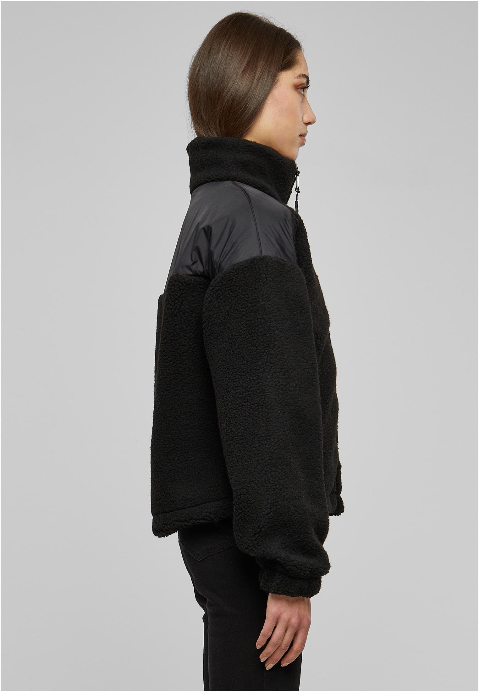 Urban Classics Damen Ladies Sherpa Mix Jacket