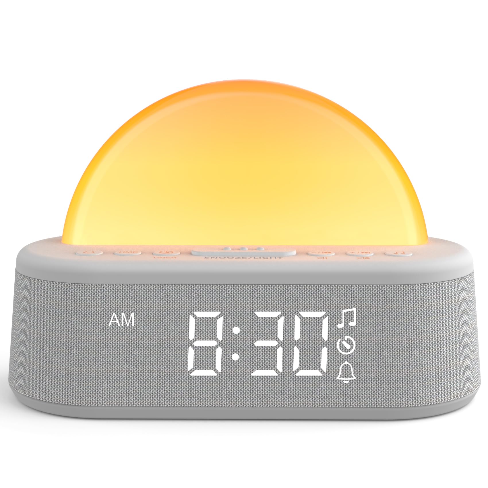 Wake Up Light Sonnenaufgangswecker, weißes Rauschen Soundmaschine mit 30 beruhigenden Klängen
