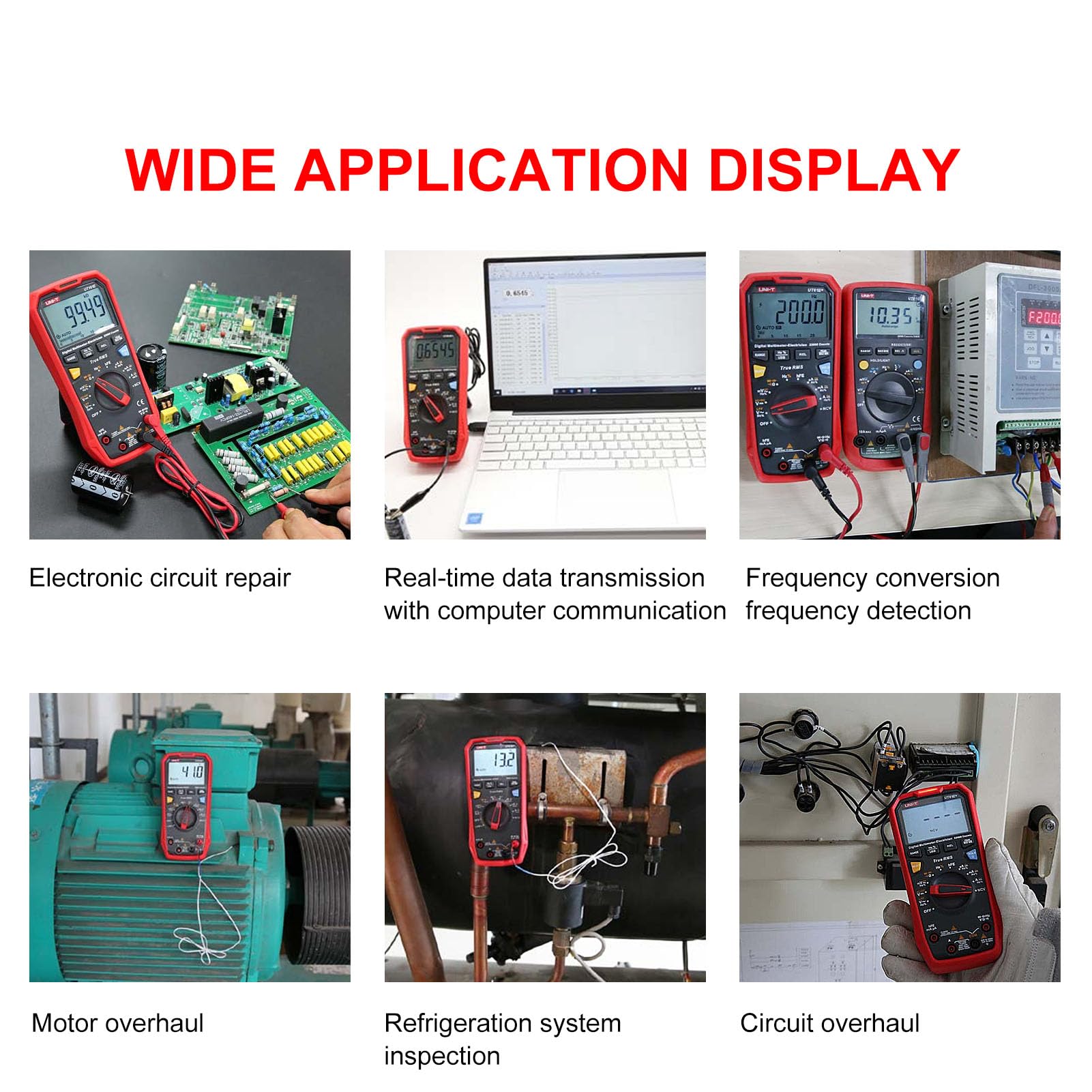 UNI-T UT61E+ 1000 V 20 A Digital Multimeter 22000 Counts Anzeige NCV hFE Auto Range True RMS AC/DC Spannung Strom Widerstand Kapazität Tester