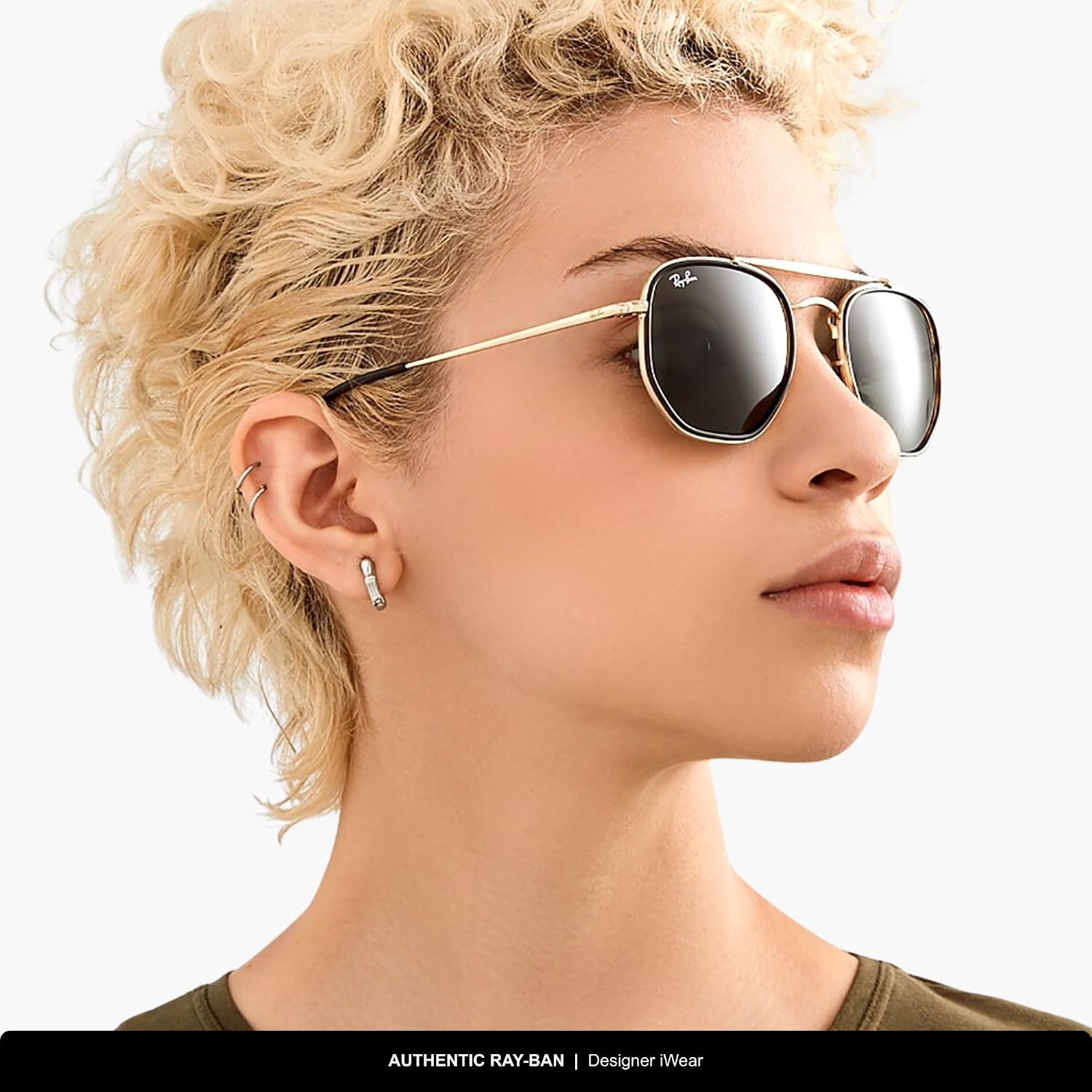 Ray-Ban RB3648M The Marshal II Geometric Aviator Sunglasses for Men for Women