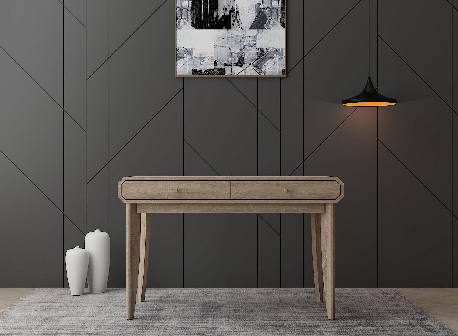 Kidsaw BR15, 2 Drawer Dressing Table/Desk, Light Oak