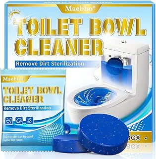 Automatic Toilet Bowl Cleaner Tablets,12- Pack Blue Gel In-Tank Cleaner, Removes Hard Water Rings & Stains, Septic Safe, Cleaning & Deodorize, Fresh Scent,50g Each