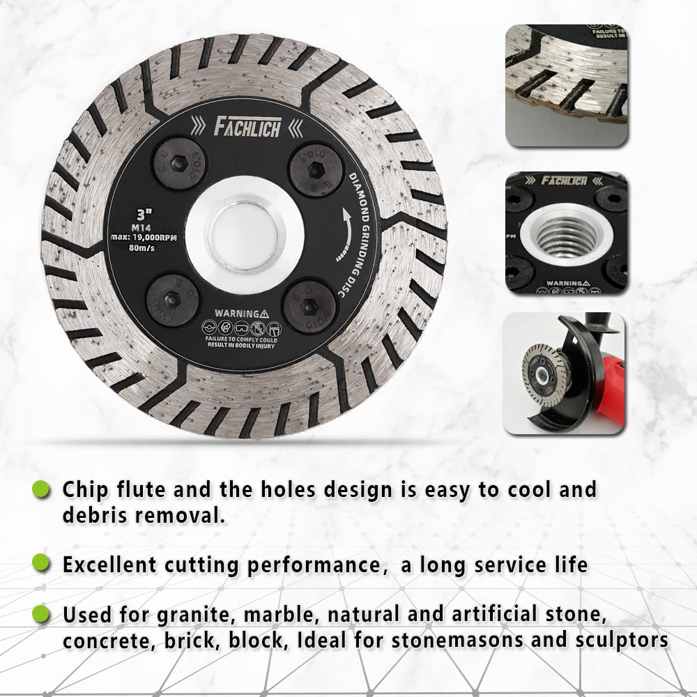 Diamond Cutting Grinding Disc 2 piezas 115mm and 125mm Disco Tronzador de Diamante para granito marble concreto
