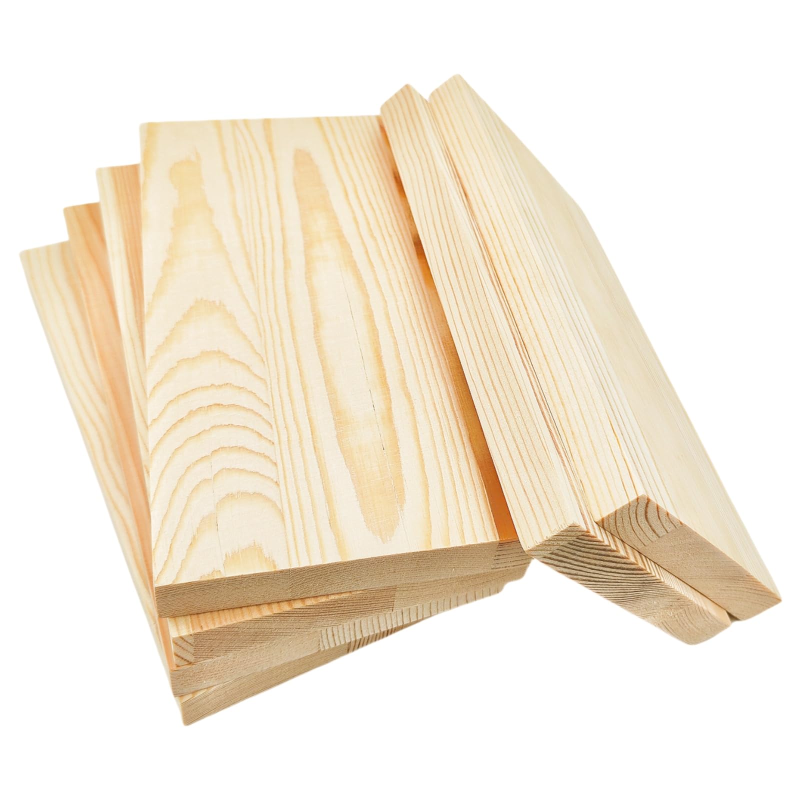 6 rechteckige Holzbretter, unbehandelte Holzblöcke, 20 x 10