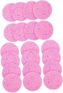 Healeved 20piezas Unidades Discos Desmaquillantes Algodón Madera Facial Suaves Para Sensible Color Rosa Limpieza Eficaz