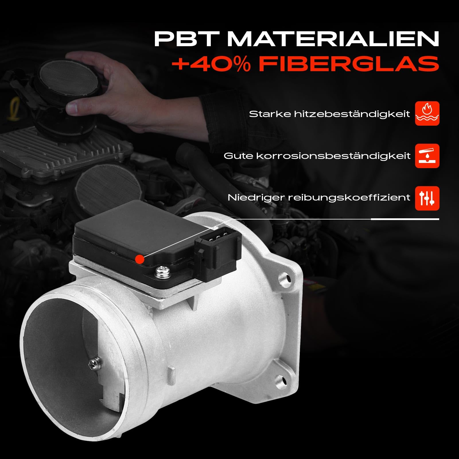 Frankberg Luftmassenmesser Luftmengenmesser Kompatibel mit A4 A6 A-l-h-a-m-b-r-a Cordoba Ibiza Toledo Golf P-a-s-s-a-t Polo 1.6L 2.0L 1994-2002