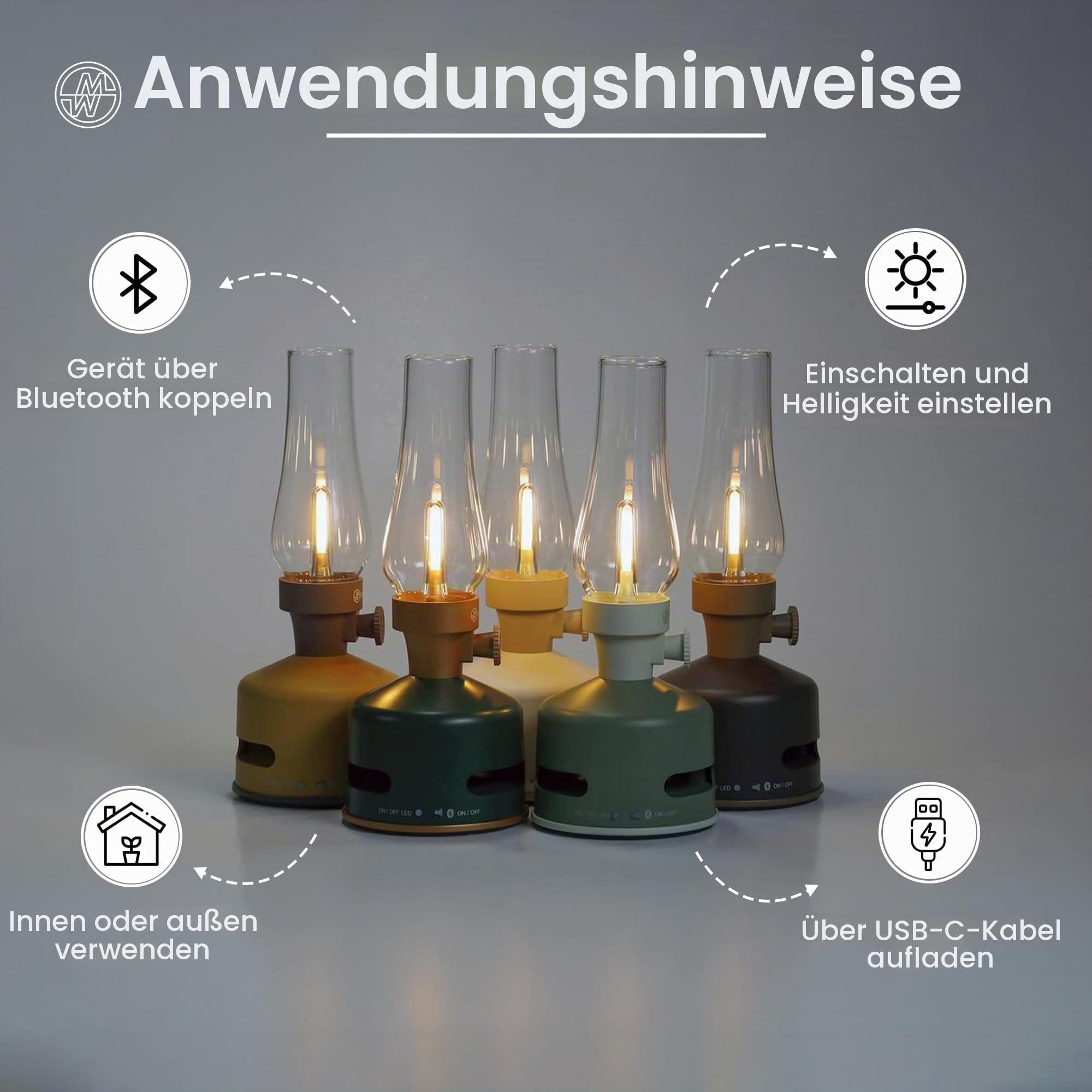 MoriMori Design-Leuchte mit Lautsprecher (corn-gold)