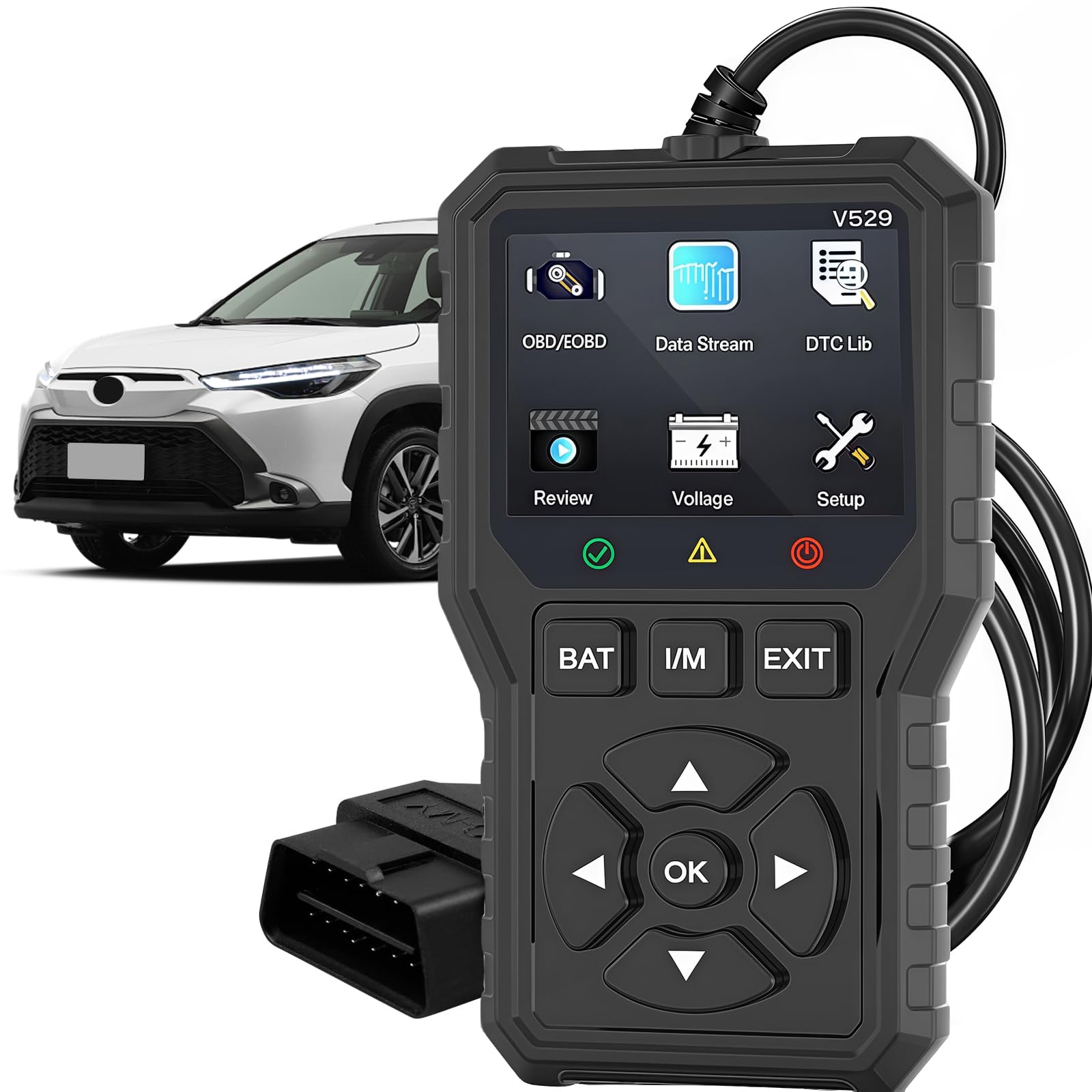 Amazon.co.jp: OBD2 診断機 V520 日本語表示 故障コード読取・消去