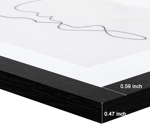 Vista 5 de eletecpro Juego de 10 marcos de fotos de 8.5 x 11 pulgadas, collage de fotos, decoración de pared, fotos de 5 x 7 con paspartú o de 8.5 x 11 Negro