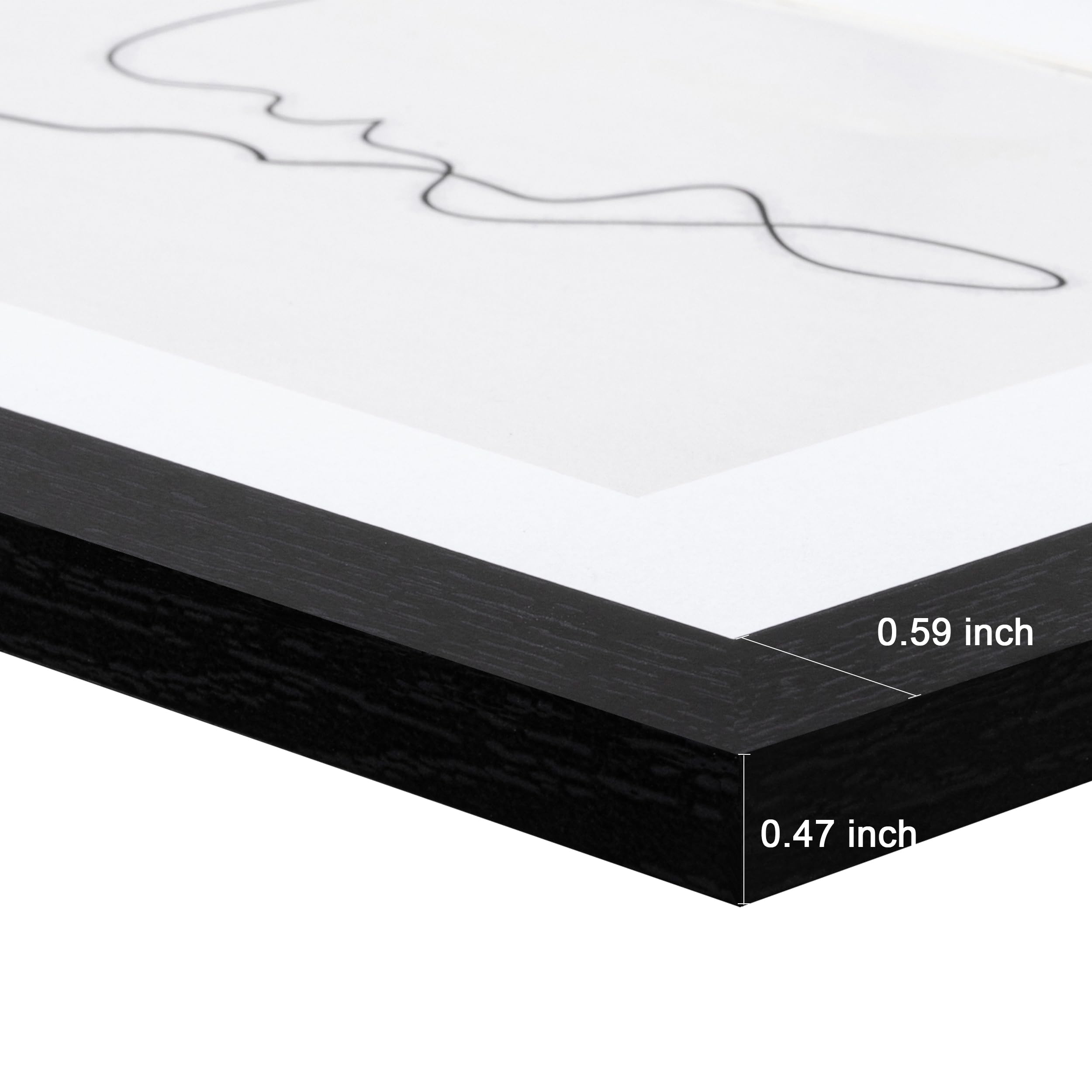 eletecpro 8x10 Picture Frames Set of 10, Picture Frame Collage Wall Decor Display 5x7 Photo With Mat or 8x10 without Mat, Home Decor Gallery Frame for Table Top or Wall Mounting, Black