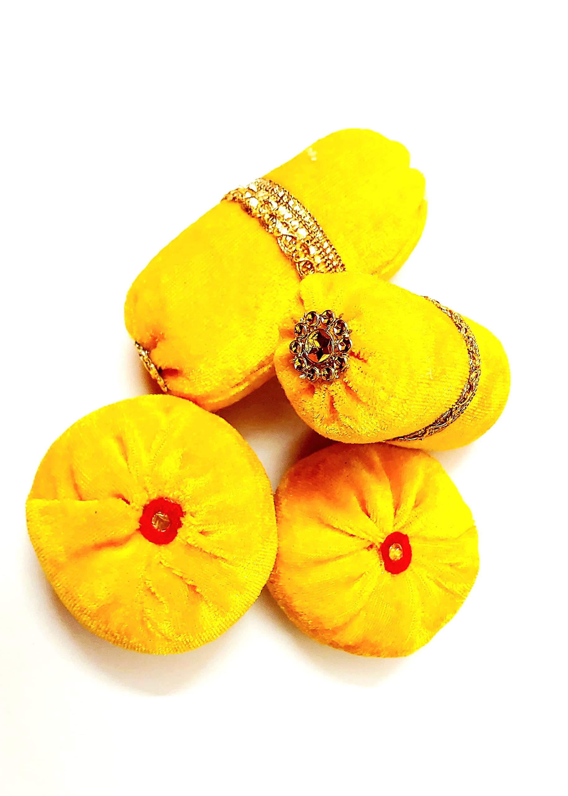 Generic Beautiful All Idol Soft Cushion Combo (Yellow) - Velvet, Foam, Furniture Cushion, Pillow, Free Size