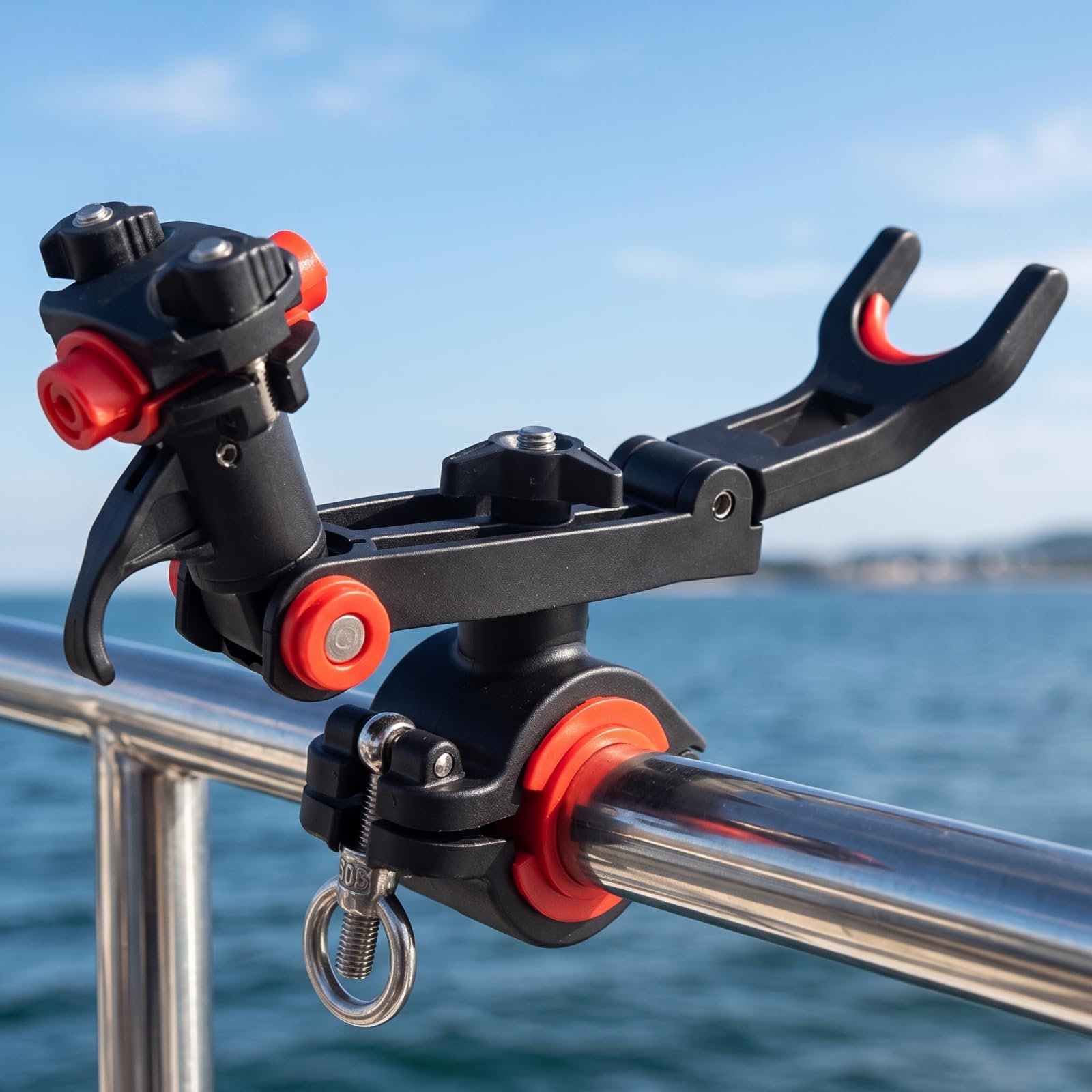 KESOTO Portacañas con Abrazara Giratorio Soporte Estable Pesca para Pescadores