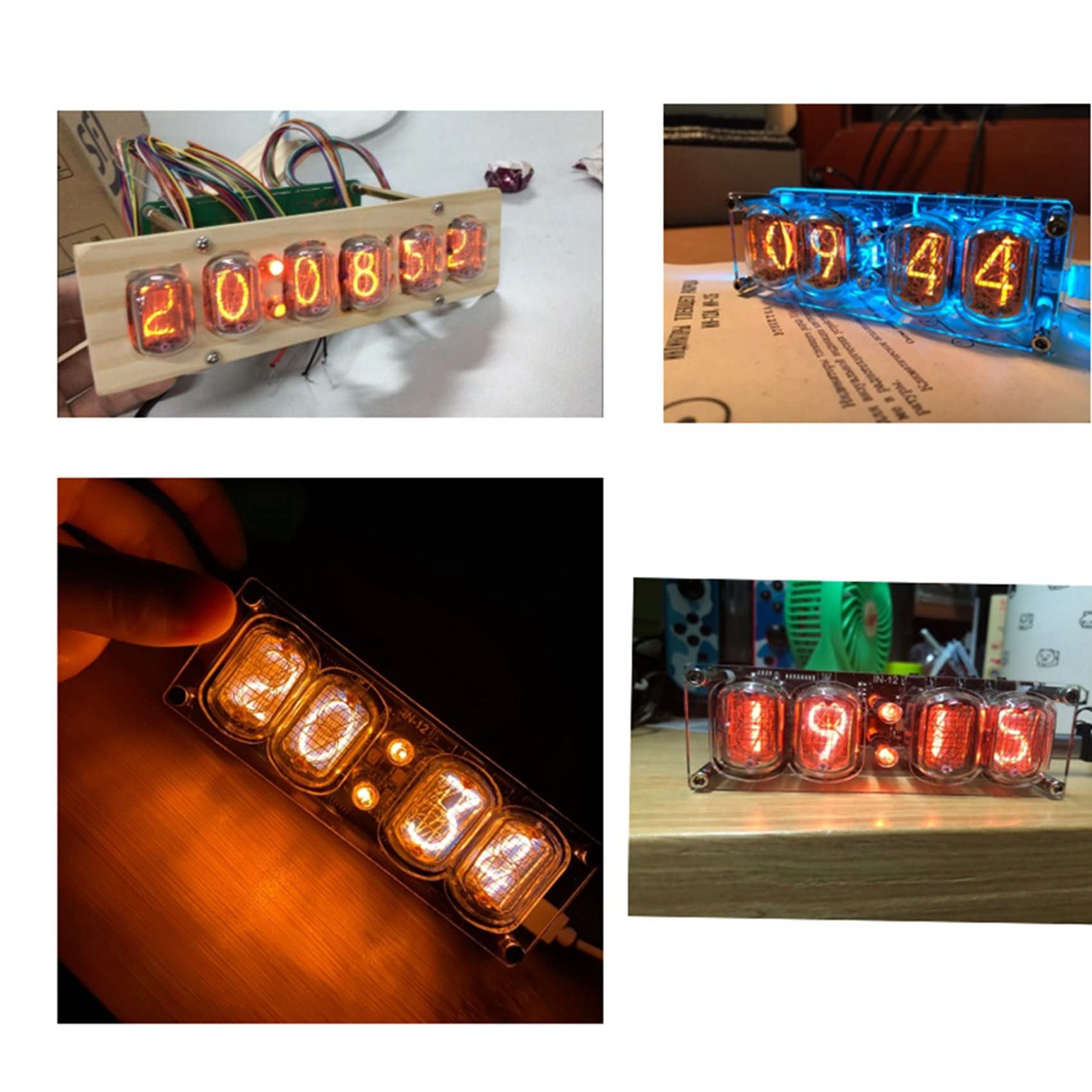 4Pcs New IN-12 IN12 Glow Tube für Glow Clock Nixie Digital LED Clock mit Dezimalpunkt