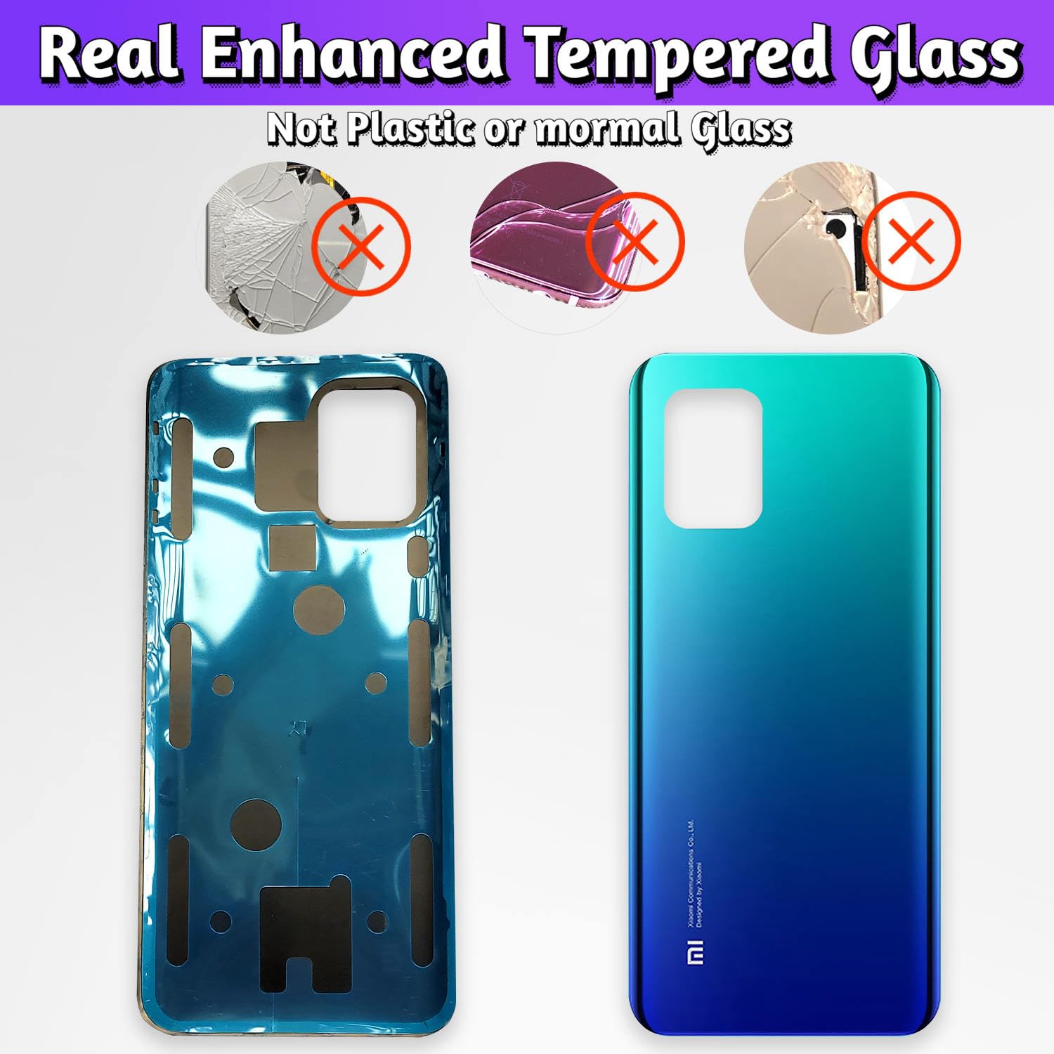 LUVSS Back Glass Cover Replacement Compitable for Xiaomi Mi 10 Lite 5G Rear Cover + Repair Manual DIY Tools Kit (White) - Image 2