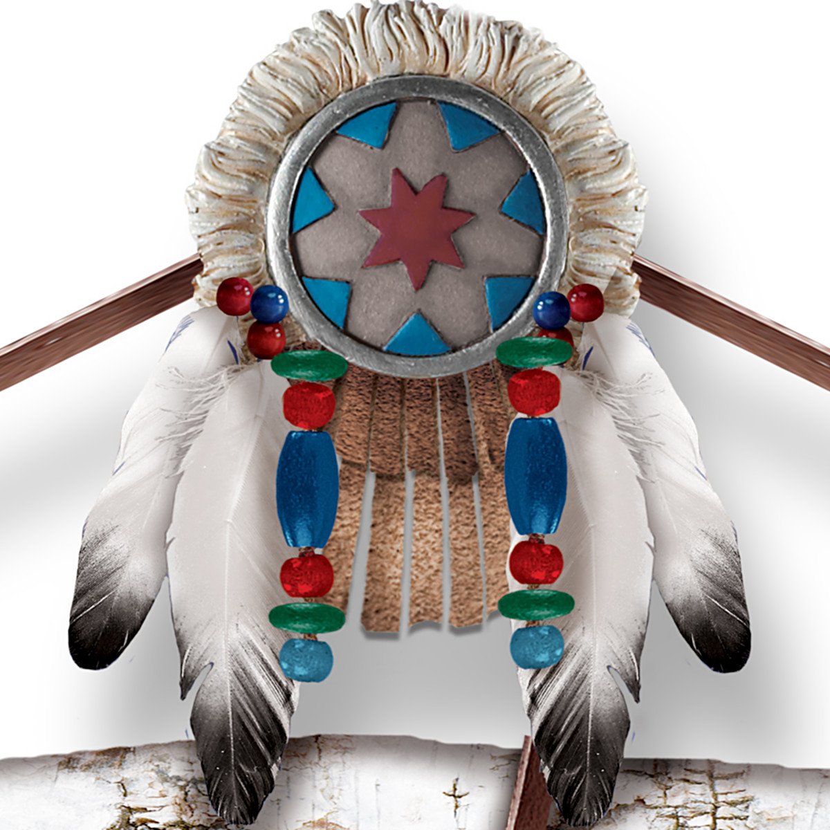 The Bradford Exchange Cynthie Fisher Wolf Art Dreamcatcher Wall Plaque Lights Up and Glows in The Dark