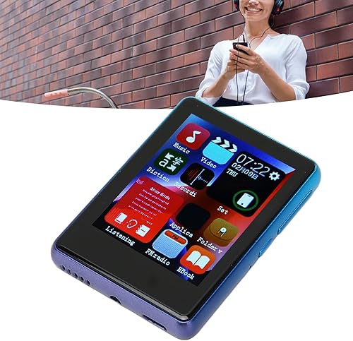 Miniatura 6 de Reproductor de MP3, BT 5.0 256GB 2.4 pulgadas TFT reproductor de música con pantalla táctil completa, con auriculares con cable, para Windows 98 ME