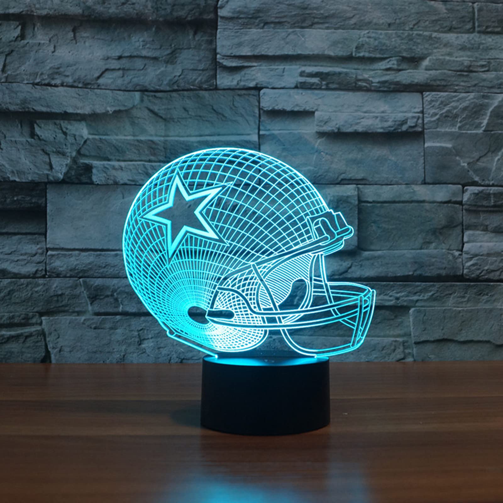 SunallwellBall Cap 3D Illusion Light, Toy Ball Cap Touch Controlled LED Night Light USB Powered Bedroom Lamp Home Decor for Kids (7 Colors, Touch Type)