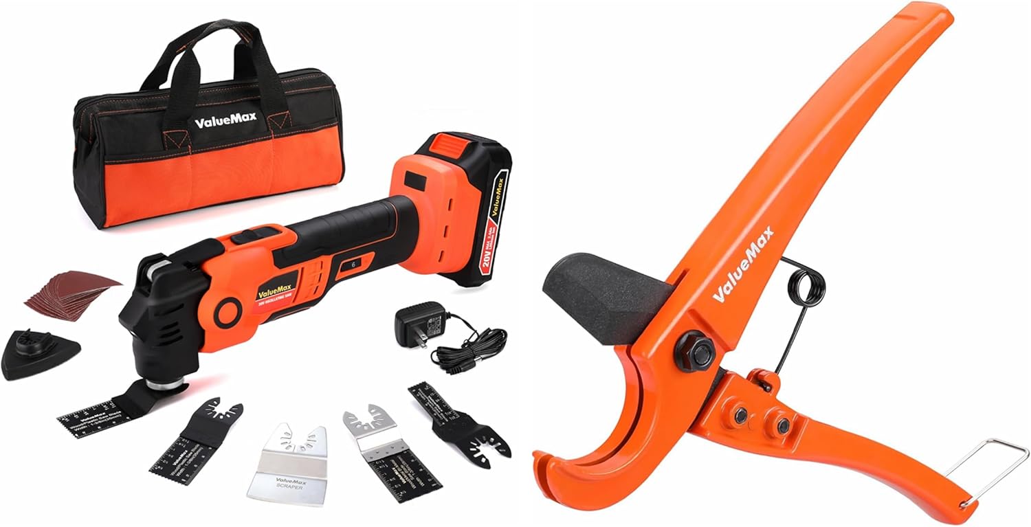 ValueMax PEX Cutter and ValueMax 20V Cordless Oscillating Tool with Battery