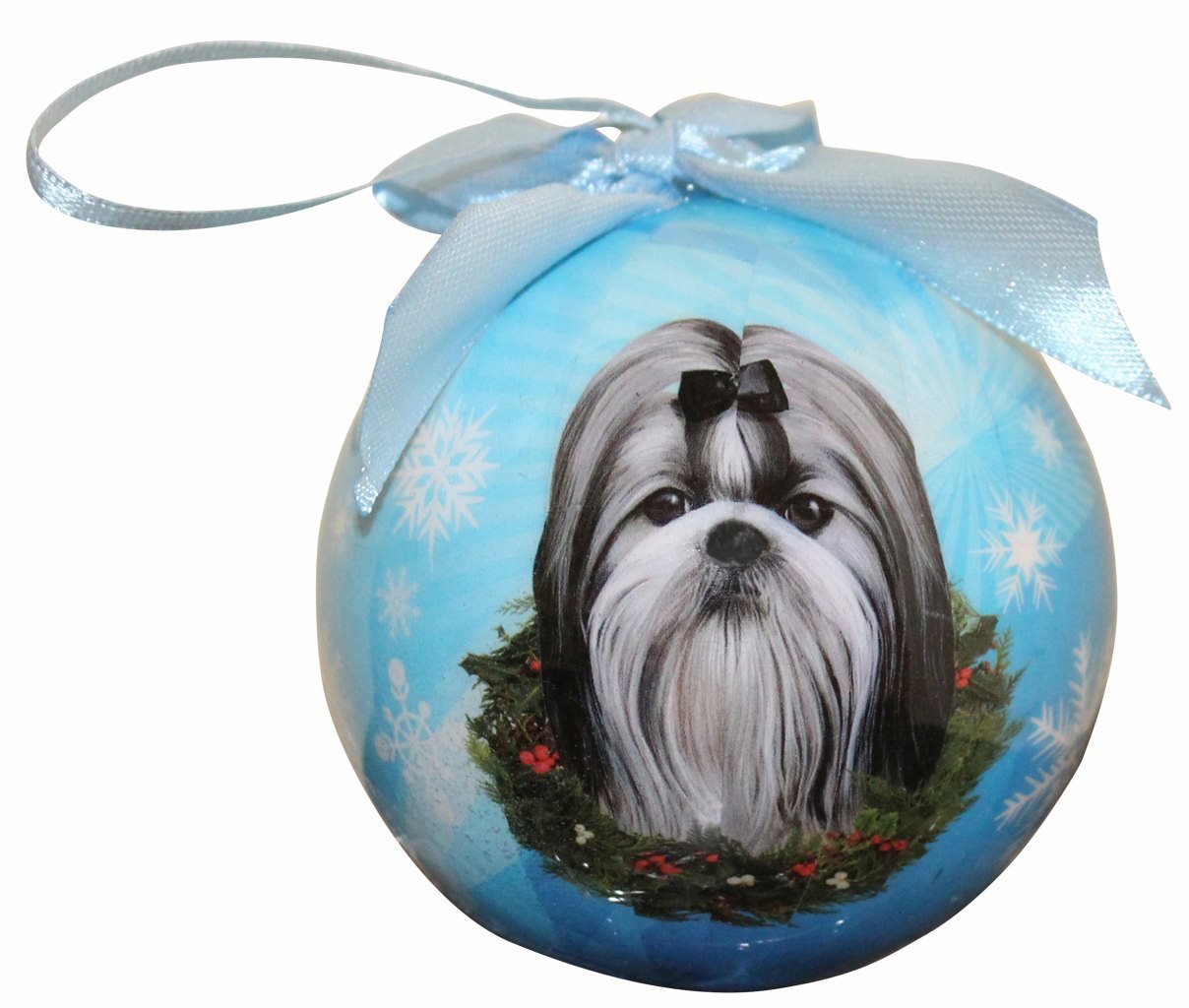 Shih Tzu Christmas Ornament Shatter Proof Ball Easy To Personalize For Shih Tzu Lovers