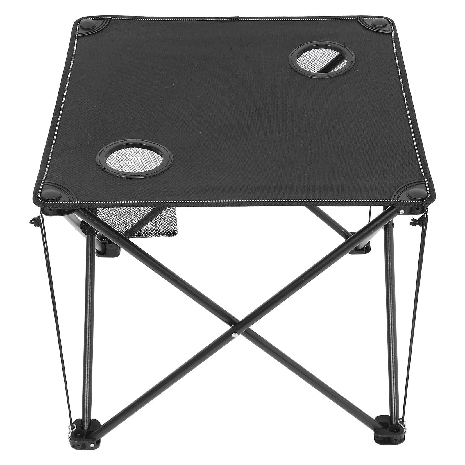 Uonlytech Table de Camping Pliable Portable avec Cadre Robuste en Fer et Tissu Oxford, 2 Porte-gobelets, pour Pique-niques et Activités de Plein Air