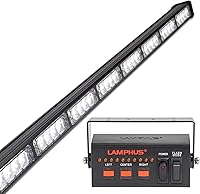 Vista 47 de LAMPHUS SolarBlast SBLS104 barra de luces LED de alerta de emergencia e indicación de tránsito, 47 pulgadas, 40 W - ÁMBAR AZUL, Rojo