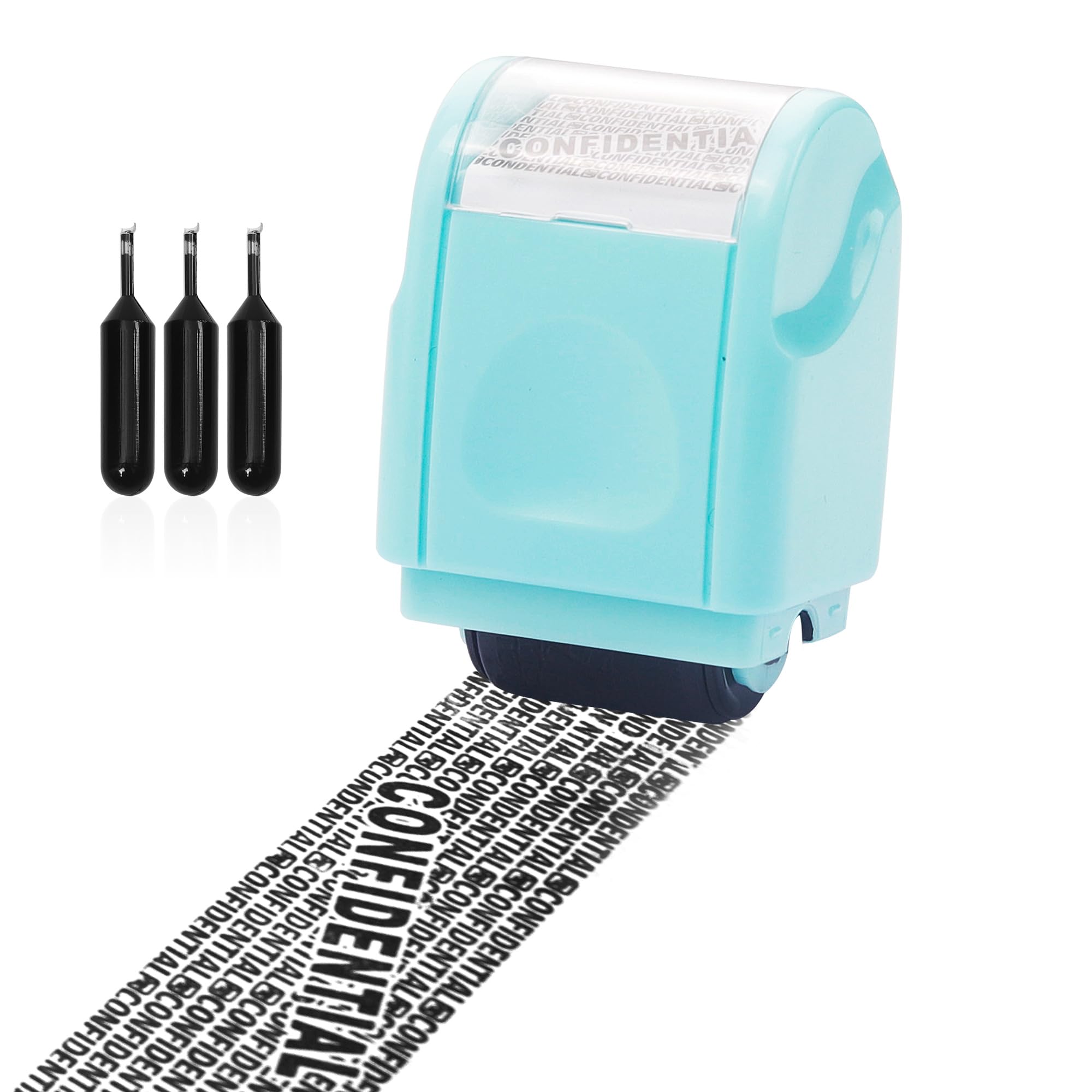 Privacy ID Address Blocker - Personal Data Security Data Defender (Green Stamp + 3 Refills Ink)