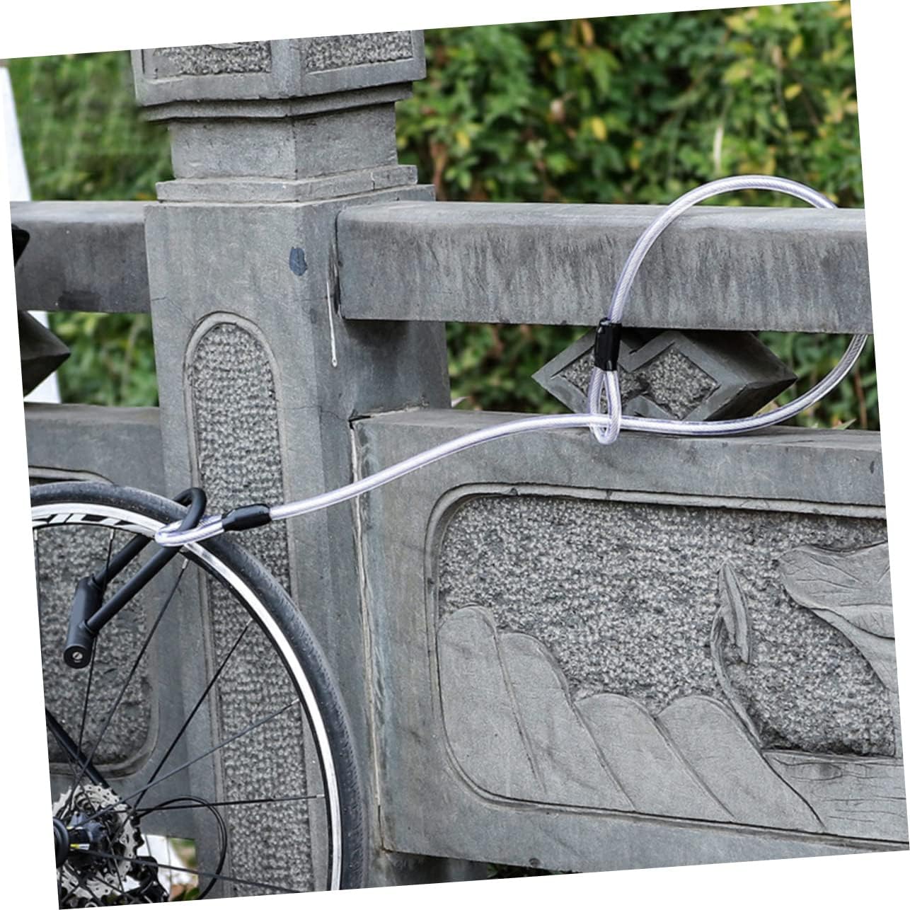 Double Security Cable Lock for Theft Lock for Road and Mountain Easy to Use Flexible for Indoor and Outdoor Use