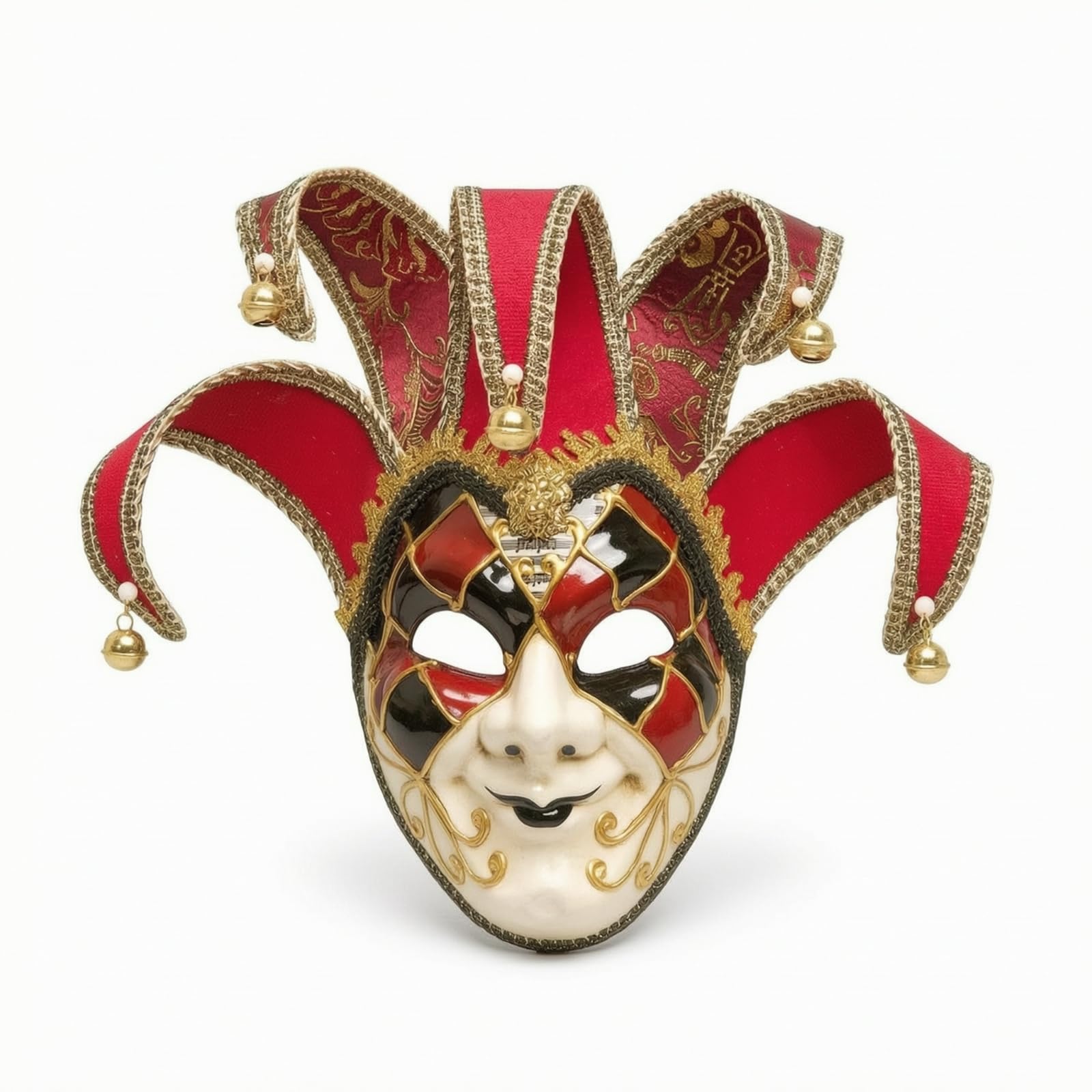 Maschera Veneziana Drammatico Maschera da Giullare Popolare Decorazione per Carnevale