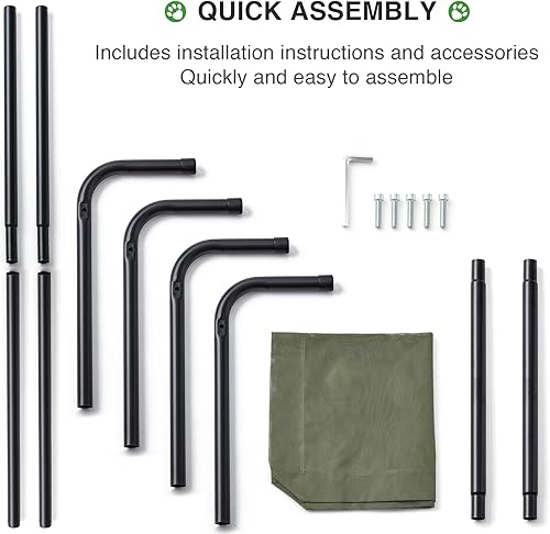 Miniatura 6 de Love's cabin Cama elevada para perros refrescante para perros grandes, portátil para interiores y exteriores, cuna elevada para mascotas y gatos,