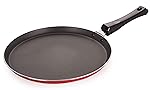 Nirlon Gas Stove Compatible Aluminum Non Stick Flat Tawa 27cm with Bakelite Handle(26mm_Classic_FT12)