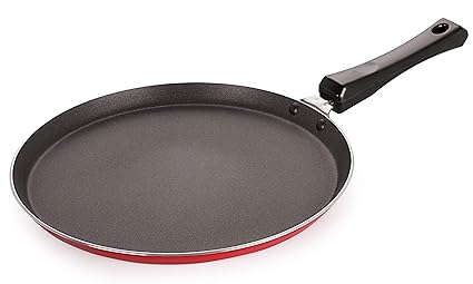 Nirlon Aluminum Non Stick Flat Dosa/Roti Tawa with Bakelite Handle 29.5cm[3mm Classic_FT13]