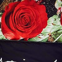 Vista 2 de Dolce Mela DM707Q - Juego de funda de edredón, color marrón y rojo