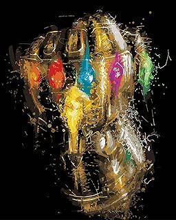 DoMyArt Paint by Number Kit with Acrylic Pigment On Canvas for Adults Beginner - Avenger Infinity Gauntlet 16X20 Inch - coolthings.us