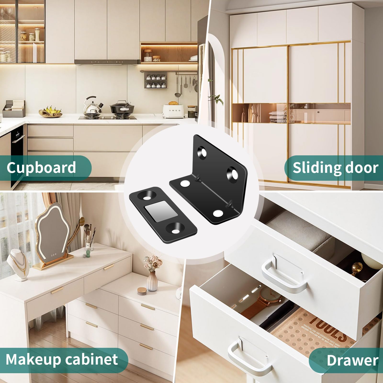 Nadinsta Aimant Porte Placard, 10 Pièces Aimant De Porte, Aimant Pour