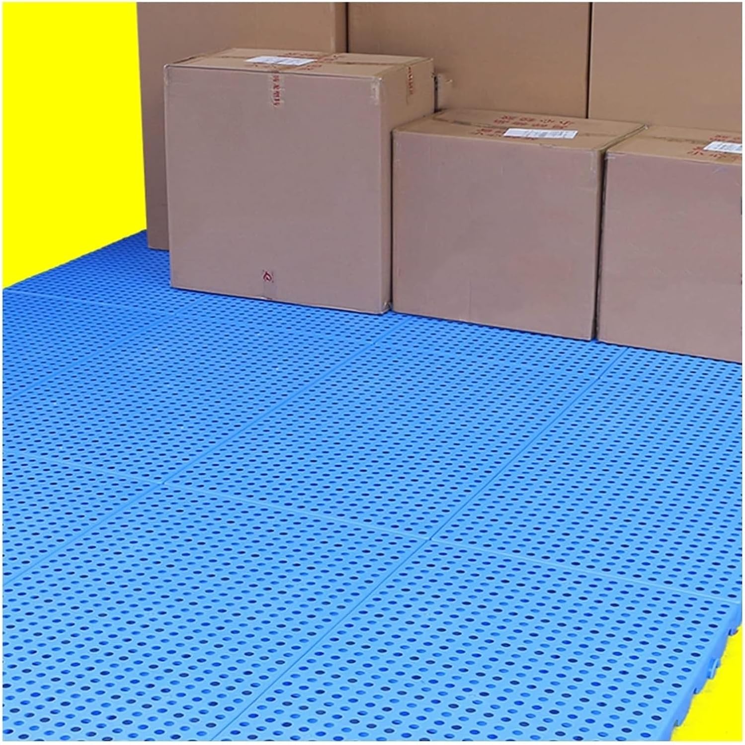 Plastic Pallets Storage Racks, Sturdy Supermarket Shelf, Spliceable Grid Ventilation Moisture Proof Pad for Warehouses, Factory, Workshop(100x60x3cm)