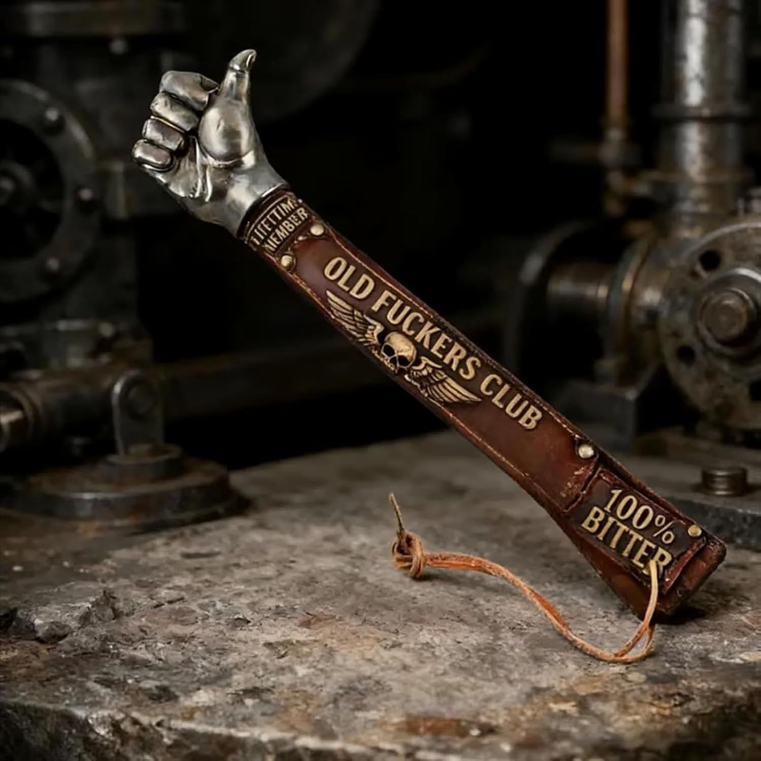 Old Fuckers Club - Stainless Steel Thumb Hammer, 100% Bitter Lifetime Member Multi-Functional Hammer, Funny Gag Gift Tool for Men, for Best Friend and Old Bastard (2pcs)