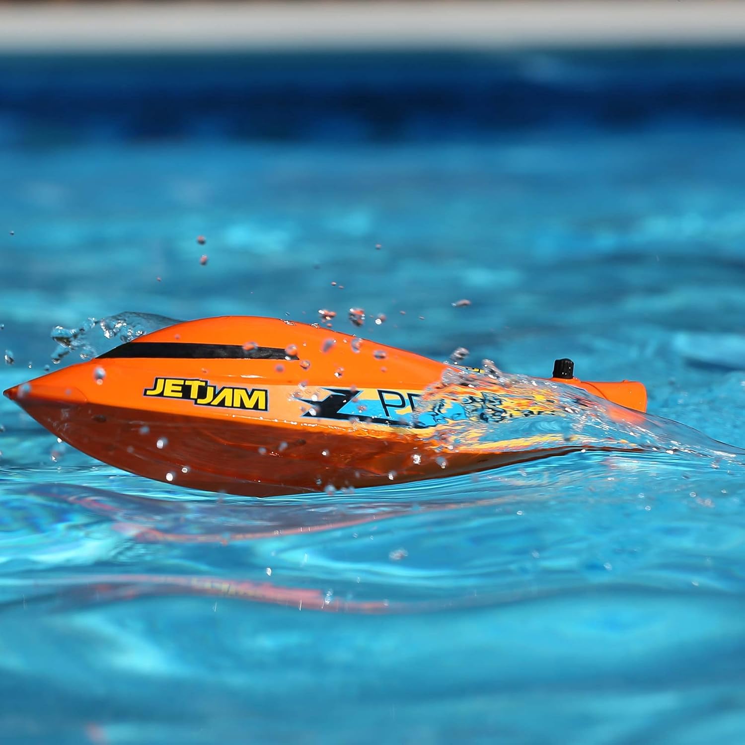 Horizon Hobby Pro Boat RC Jet Jam V2 12" Self-Righting Pool Racer Brushed RTR Batteries for Transmitter Not Included Orange PRB08031V2T1