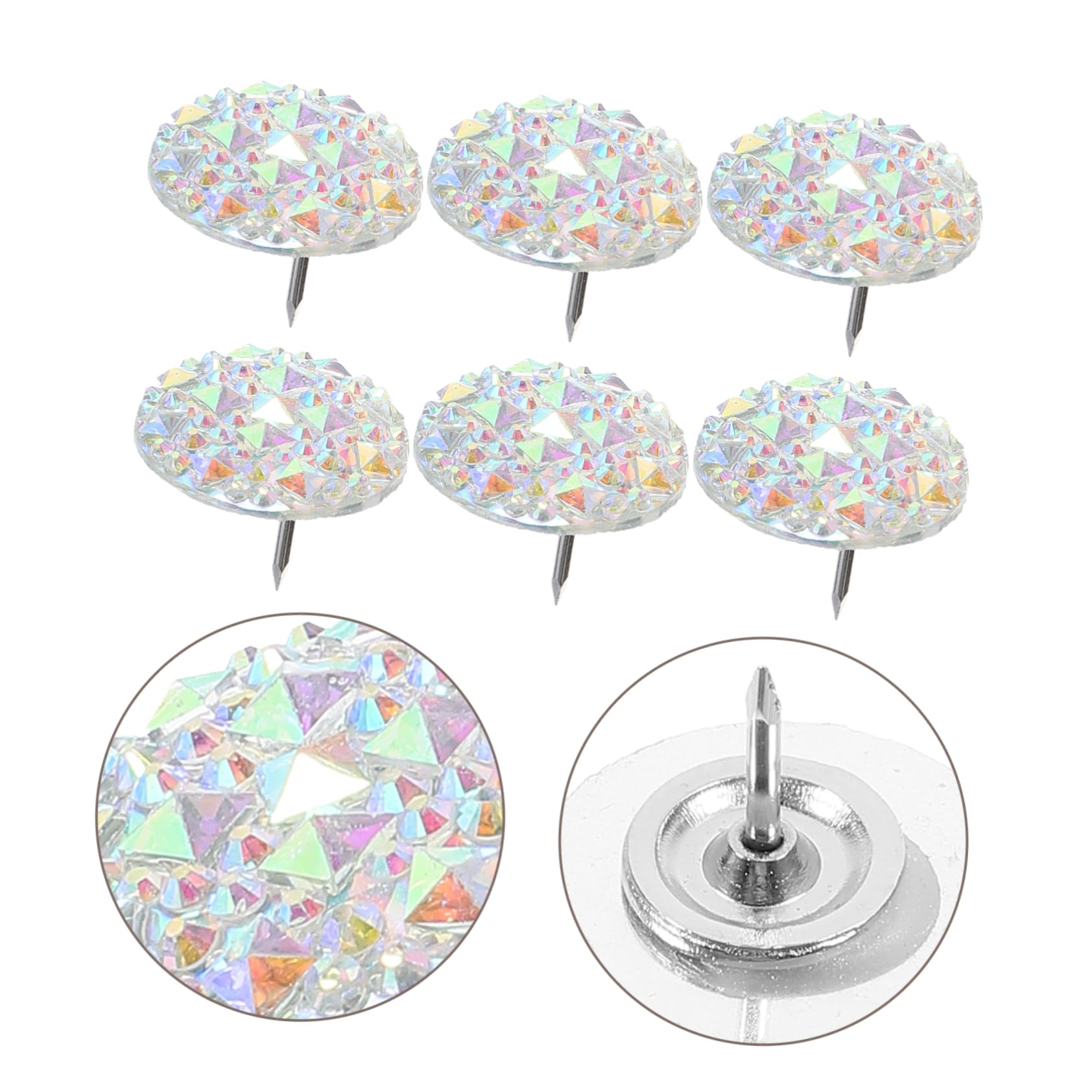 VILLCASE 5 Set Di Puntine Decorative Per Foto Puntine Da Disegno Forniture Per Avvisi Puntine Da Disegno in Resina Per Trapano Ad Acqua Per Bacheche Mappe 20 Pezzi * 5