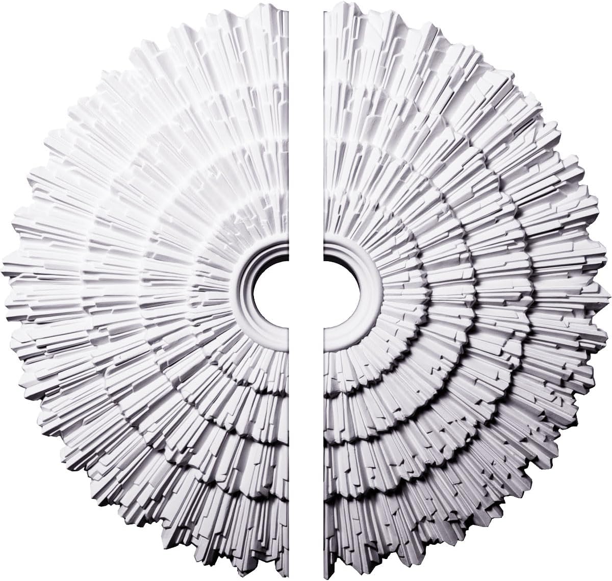 Ekena Millwork CM24EN2 24 3/4"OD x 3 1/4"ID x 1 7/8"P Eryn Ceiling Medallion, Fits Canopies up to 4", 2 Piece