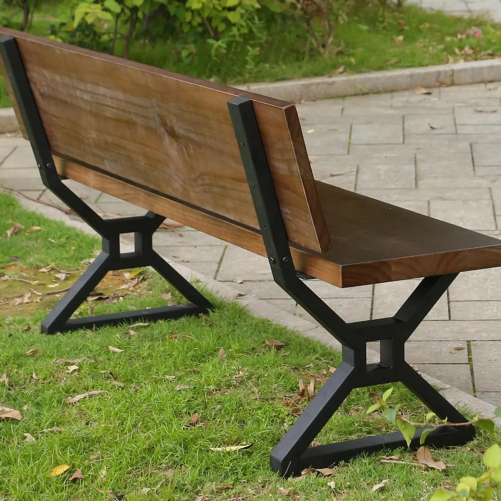 HEONITURE Durable Bench Legs with Backrest Brackets for Patio Benches