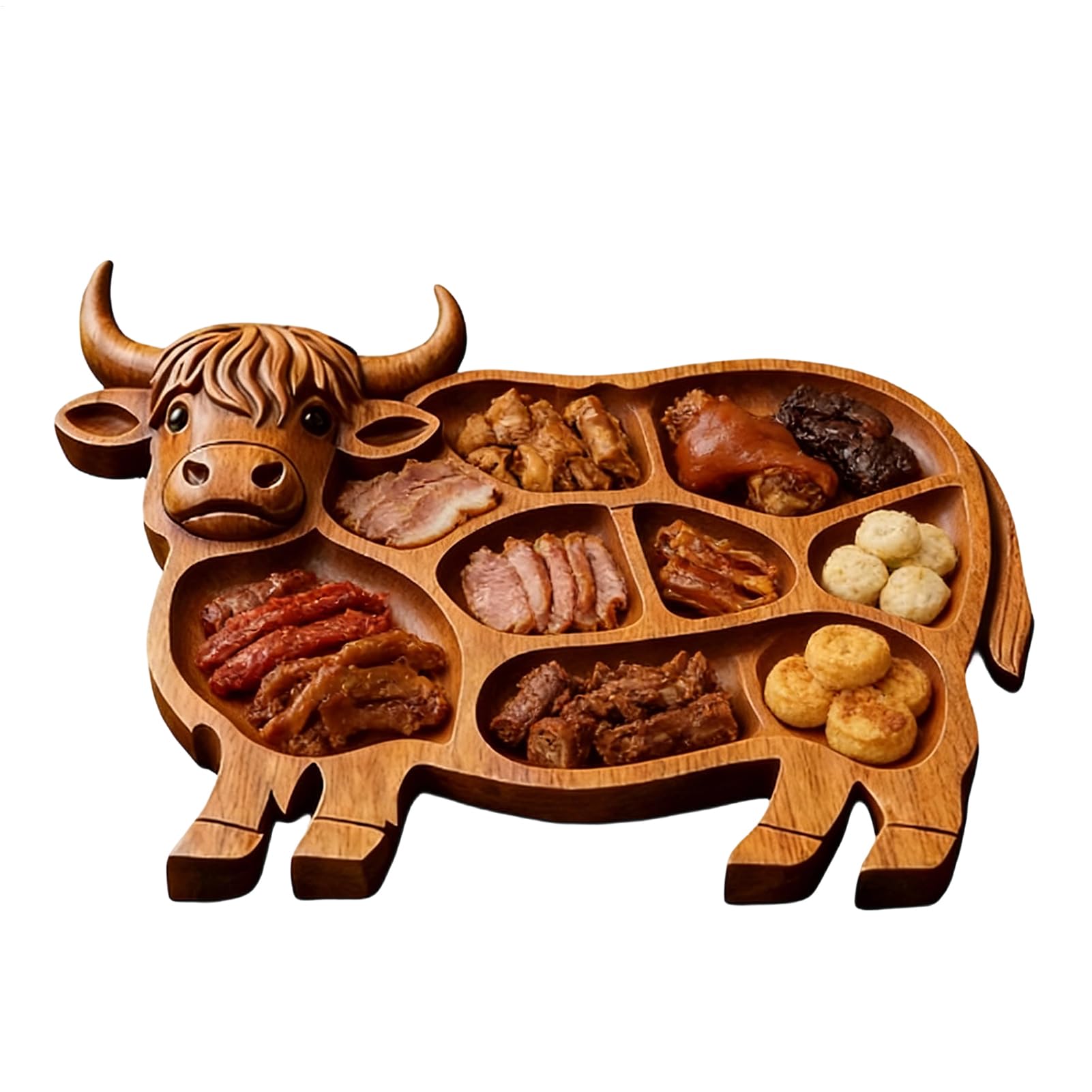 Assiette à fromage décorative et planche à charcuterie en bois de 30x20cm