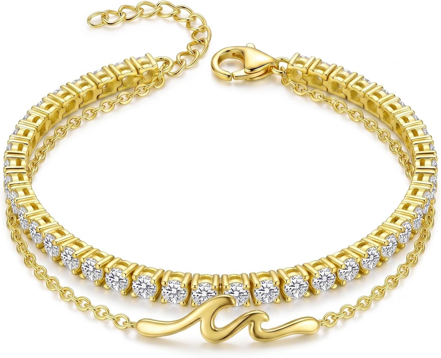 14K Gold Tennis Bracelets for Women
