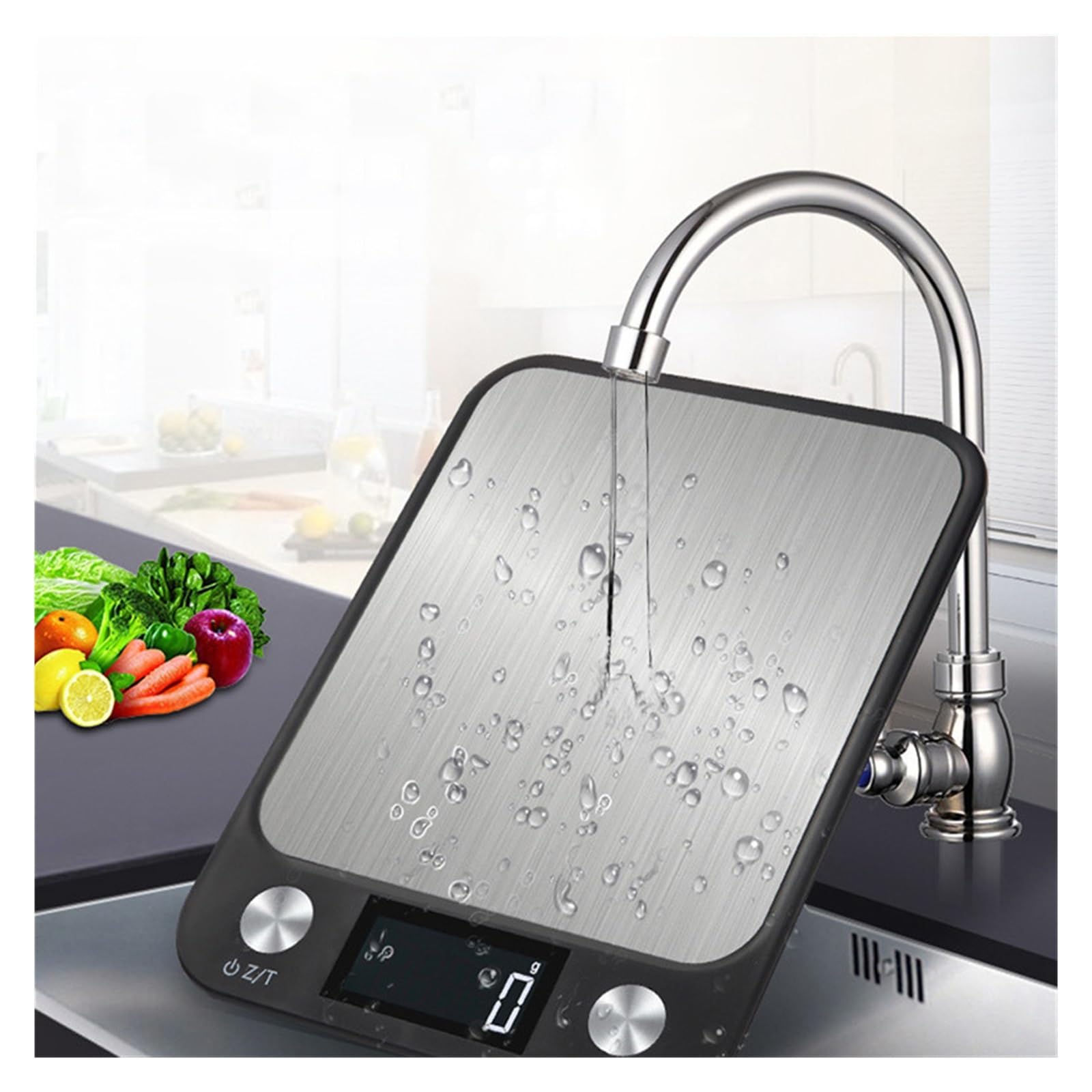 Báscula De Cocina Acero Inoxidable, 1 Unidad, 5kg, 10kg, 15Kg, For Pesar Alimentos, Café, Electrónica Digital For Cocinar Y Hornear Medición Precisa Esfuerzo(USB black,10Kg)