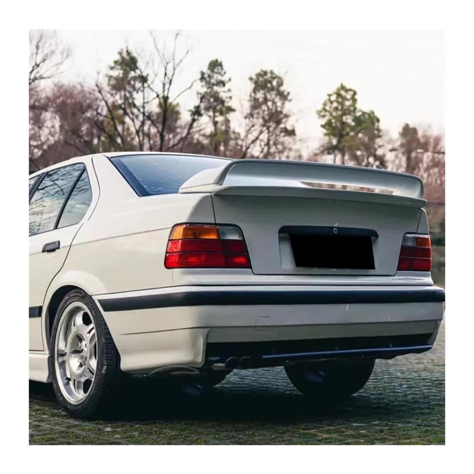 Dla B&MW Serii 3 E36 1990-2000 M3 GT Sedan Coupe Tylny Spojler Klapy Bagażnika Tylny Spojler Dachowy(Carbon color)