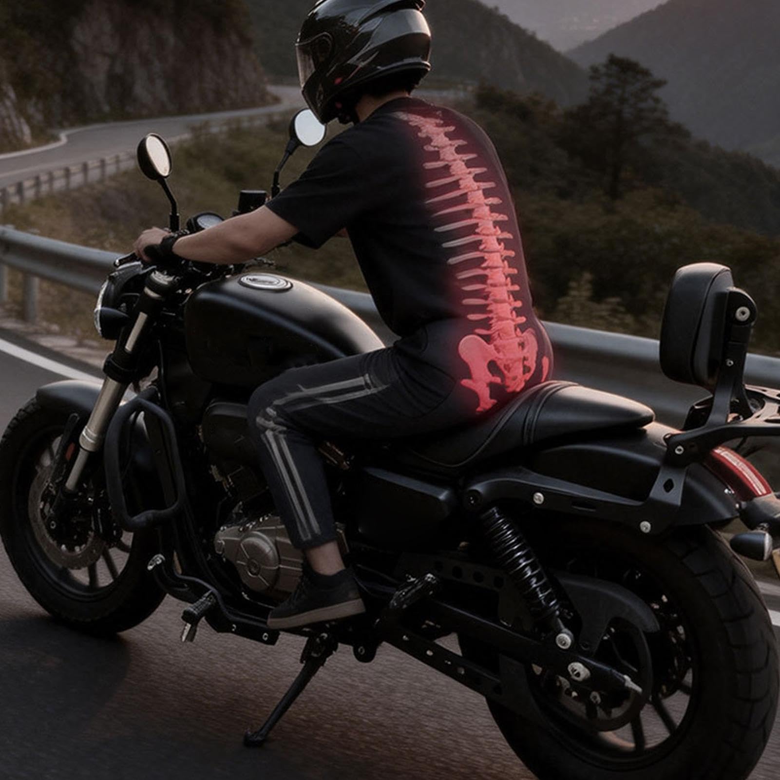 Cuscino per moto, traspirante, ergonomico, antiscivolo